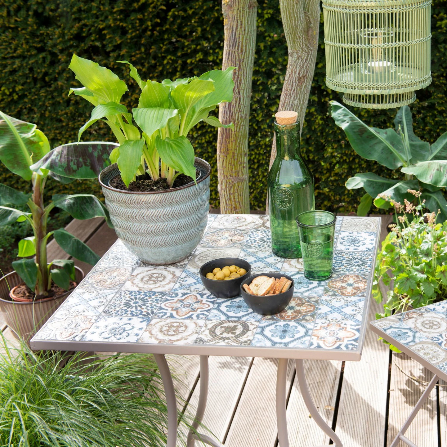 Mosaik-Bistrotisch 'Toulouse', Braungrau, Naturstein, 78 X 78 X 77 Cm 1 Mosaik-Bistrotisch 'Toulouse', Braungrau, Naturstein, 78 X 78 X 77 Cm