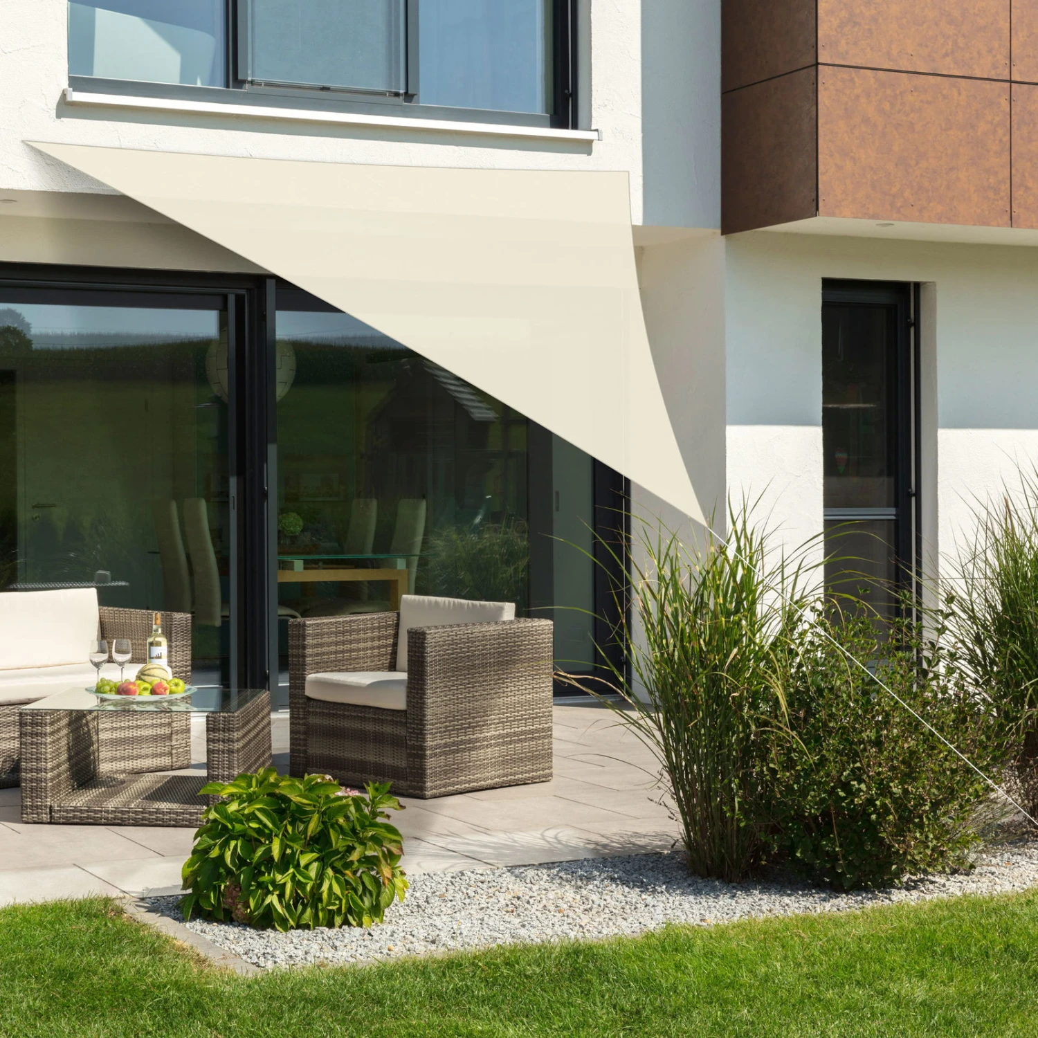 Sonnensegel 'Teneriffa', 360 X 360 X 360 Cm, Natur 1 Sonnensegel 'Teneriffa', 360 X 360 X 360 Cm, Natur