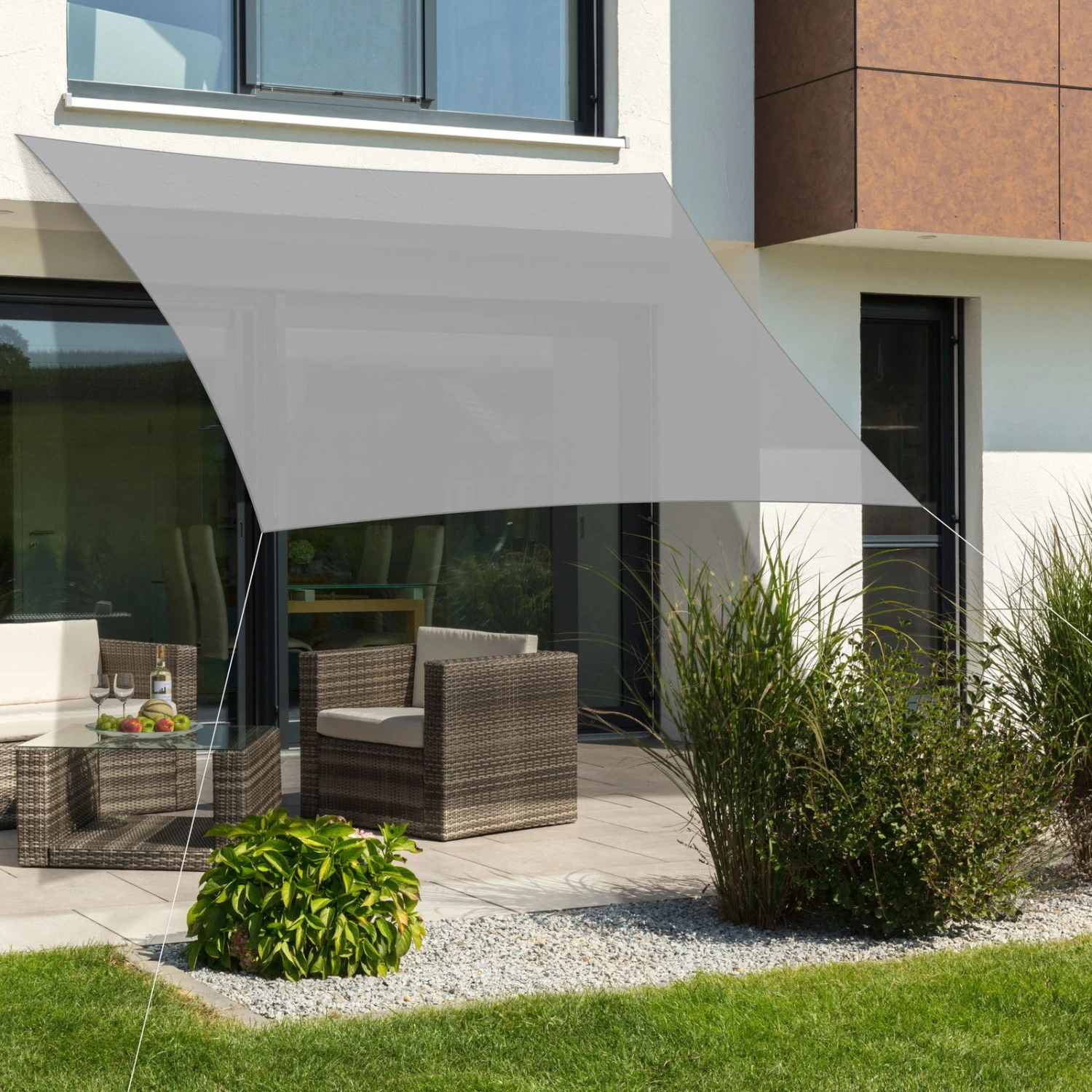 Sonnensegel 'Teneriffa', Rechteckig, 360 X 360 Cm, HDPE-Gewebe 1 Sonnensegel 'Teneriffa', Rechteckig, 360 X 360 Cm, HDPE-Gewebe