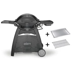 Weber® Gasgrill Q® 3200 Schwarz Station, Mit Hitzeschild Und Bratenrost