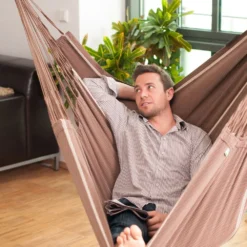 LA SIESTA Hängestuhl Lounger Habana Chocolate, Aus Bio-Baumwolle 11 LA SIESTA Hängestuhl Lounger Habana Chocolate, Aus Bio-Baumwolle -Deutschland Garten Schatten Verkaufs-Shop 3940200258 Haengestuhl Lounger Habana chocolate BioBaumwolle 47086