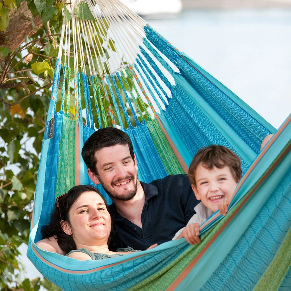 LA SIESTA Kingsize Familien-Hängematte Flora Curacao, Aus Bio-Baumwolle 6 LA SIESTA Kingsize Familien-Hängematte Flora Curacao, Aus Bio-Baumwolle – Bild 6