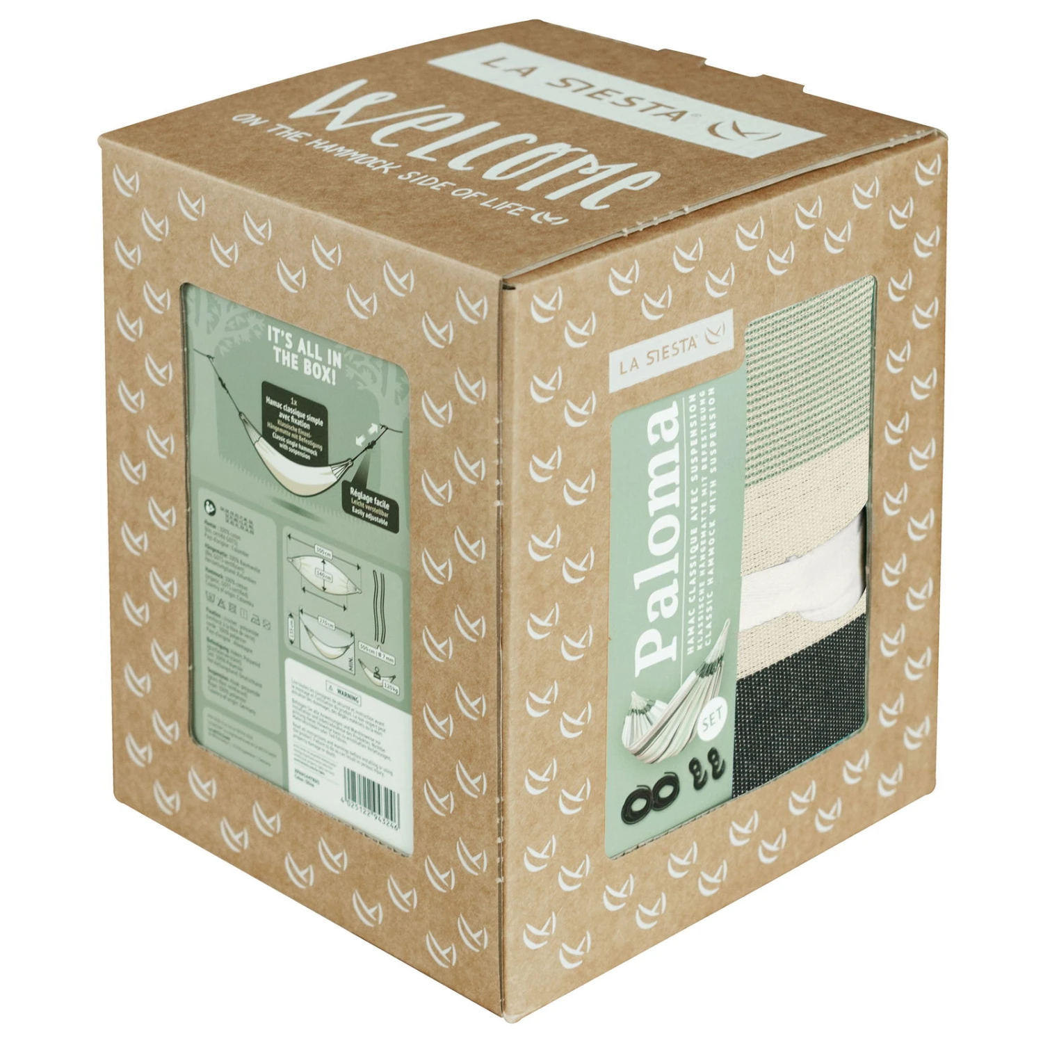 Single-Hängematte 'Paloma', La Siesta, Grau, Bio-Baumwolle, 26 X 21 X 19 Cm 2 Single-Hängematte 'Paloma', La Siesta, Grau, Bio-Baumwolle, 26 X 21 X 19 Cm – Bild 2