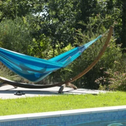 LA SIESTA Hängematte 'Modesta', Lagoon -Deutschland Garten Schatten Verkaufs-Shop 3940200333 Doppel Haengematte Modesta Lagoon Bio Baumwolle 2 106099