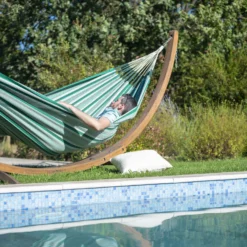 LA SIESTA Hängematte 'Modesta', Agave, Doppel - L 350 X B 160 Cm -Deutschland Garten Schatten Verkaufs-Shop 3940200338 Doppel Haengematte Modesta Agave Bio Baumwolle 4 106115