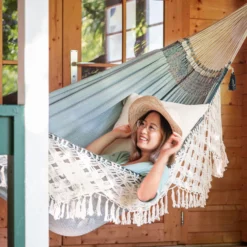 LA SIESTA Kingsize Hängematte 'Bossanova', Fjord 11 LA SIESTA Kingsize Hängematte 'Bossanova', Fjord -Deutschland Garten Schatten Verkaufs-Shop 3940200349 Kingsize Haengematte Bossanova Fjord Bio Baumwolle 3 106155