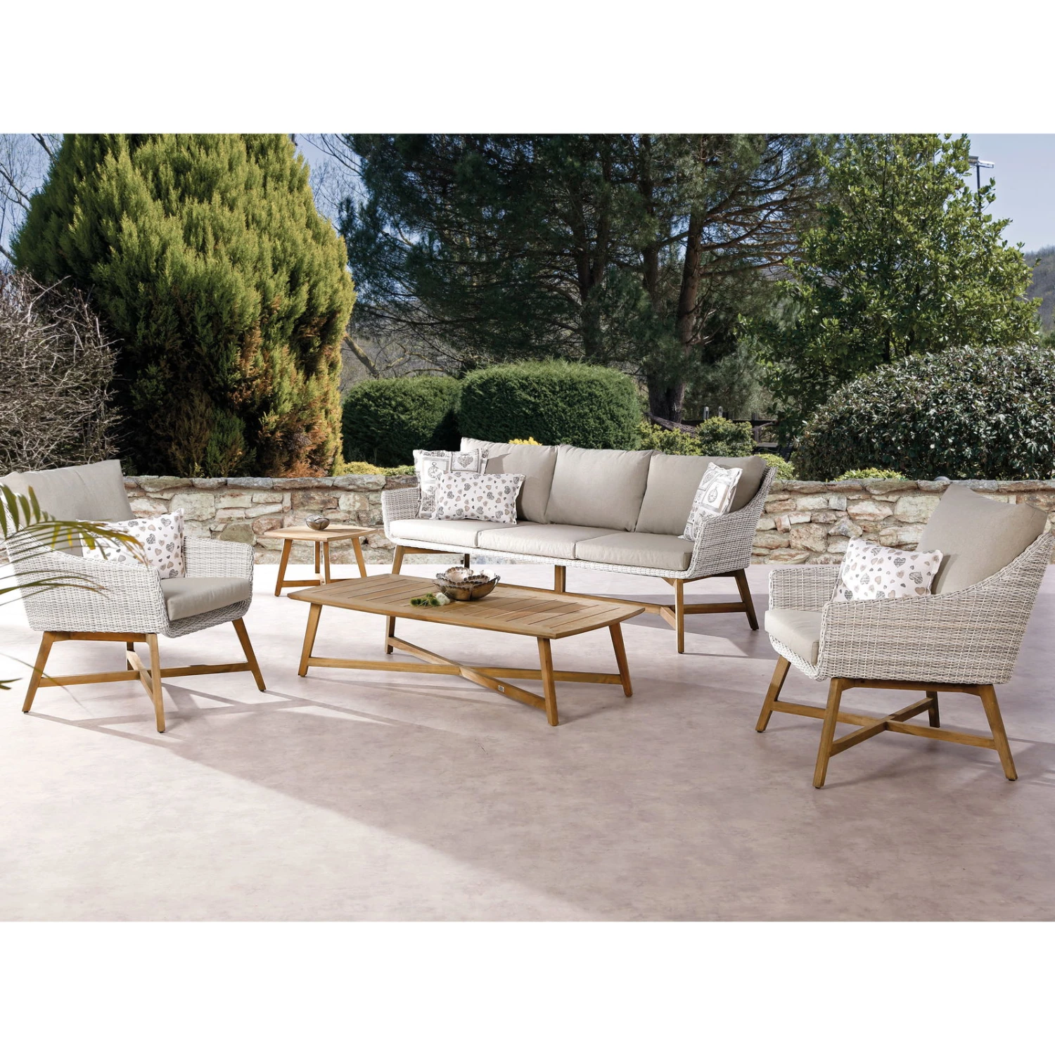 Best Lounge-Sessel "Paterna" Aus Teakholz, Mit Auflage 2 Best Lounge-Sessel "Paterna" Aus Teakholz, Mit Auflage – Bild 2