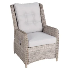 Kölle Geflecht-Sessel 'Heidelberg' Rattanbraun, Verstellbar, Inkl. Auflage -Deutschland Garten Schatten Verkaufs-Shop 3950100887 Geflechtsessel Heidelberg Koelle Rattanbraun inkl Auflage stonegrey 50201