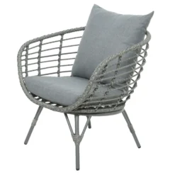 Loungegruppe 'Evora', 4-teilig, Grau 10 Loungegruppe 'Evora', 4-teilig, Grau -Deutschland Garten Schatten Verkaufs-Shop 3950101015 Alu Geflechtgruppe Evora 4tlg grau inkl Kissen 5 99292