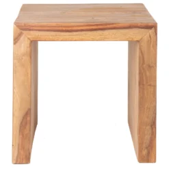 Yoga Tisch Cube Im Indischen Stil, Shishamholz, Natur, 50 X 35 X 35 Cm -Deutschland Garten Schatten Verkaufs-Shop 3980100046 YOGA Indien Tisch Cube klein 2 98056