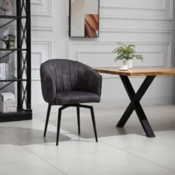 SEBA Drehstuhl 'Washington', Ebony/anthrazit, Ca. 82 X 60 X 60 Cm