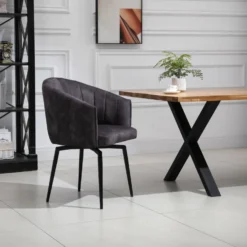 SEBA Drehstuhl 'Washington', Ebony/anthrazit, Ca. 82 X 60 X 60 Cm -Deutschland Garten Schatten Verkaufs-Shop 3980100674 SEBA Drehstuhl Washington ebonyanthrazit 6 119511