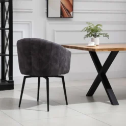 SEBA Drehstuhl 'Washington', Ebony/anthrazit, Ca. 82 X 60 X 60 Cm -Deutschland Garten Schatten Verkaufs-Shop 3980100674 SEBA Drehstuhl Washington ebonyanthrazit 7 119510