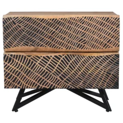 NEPTUN Nachtkästchen, Natur, Mango, Ca. 57 X 32 X 50 Cm