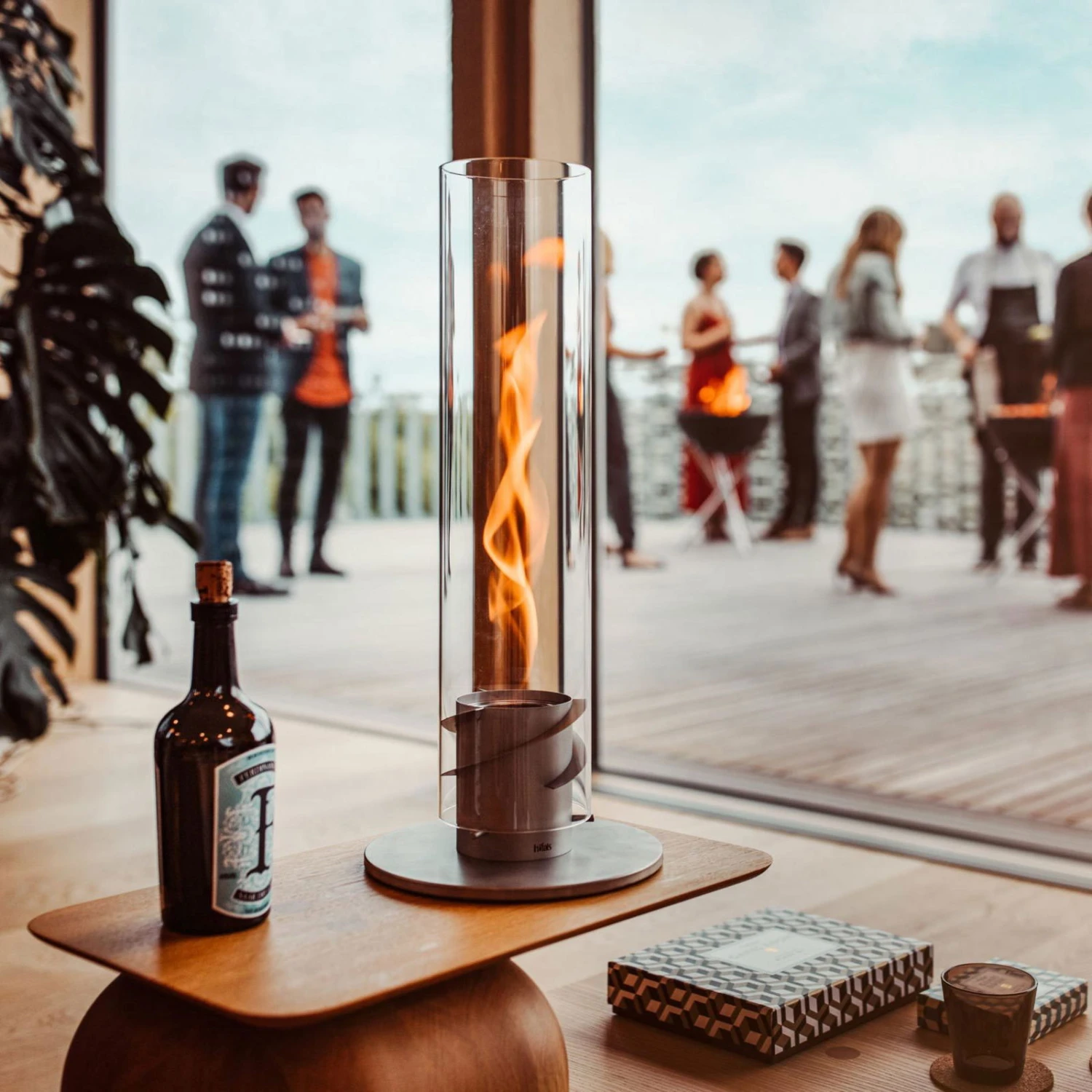 SPIN 90 Tischfeuer, Grau, Ca. 40,5 Cm 1 SPIN 90 Tischfeuer, Grau, Ca. 40,5 Cm